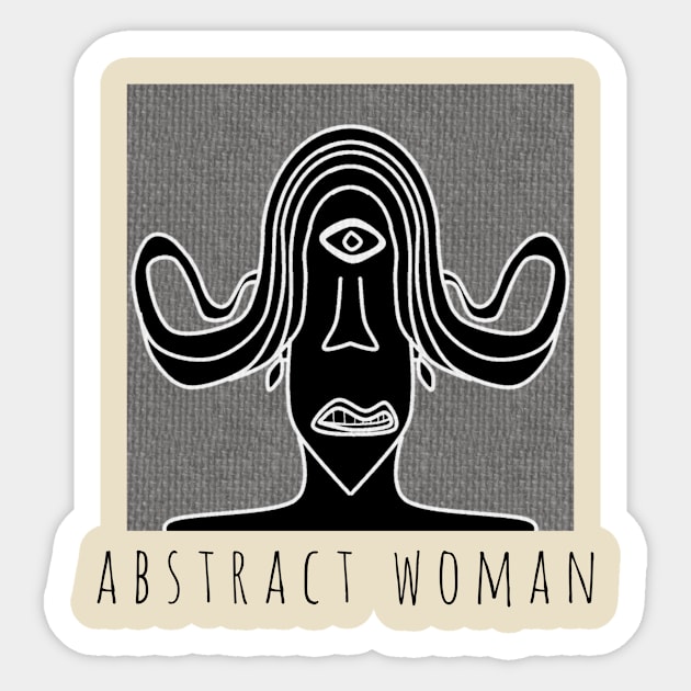 Abstract woman Sticker by Zenith monochrome arts 